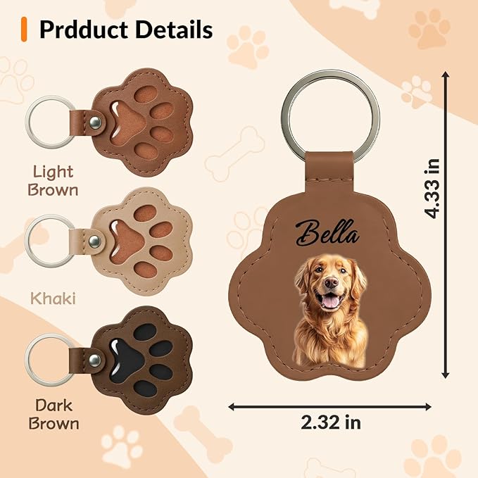 QYH Custom Memorial Dog Keychain with Picture - Personalized Cat Dogs Pet keepsakes Keychains Customized Gifts for Pet Lovers