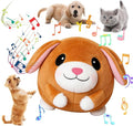 Interactive Dog Toys,Active Moving Pet Plush Toy with Recording and Music Modes, Jumping Squeaky Song shaking Interactive Dog Ball, Rechargeable Dog Toys to Keep Them Busy,Animal Plush Pet Toy (Dog)