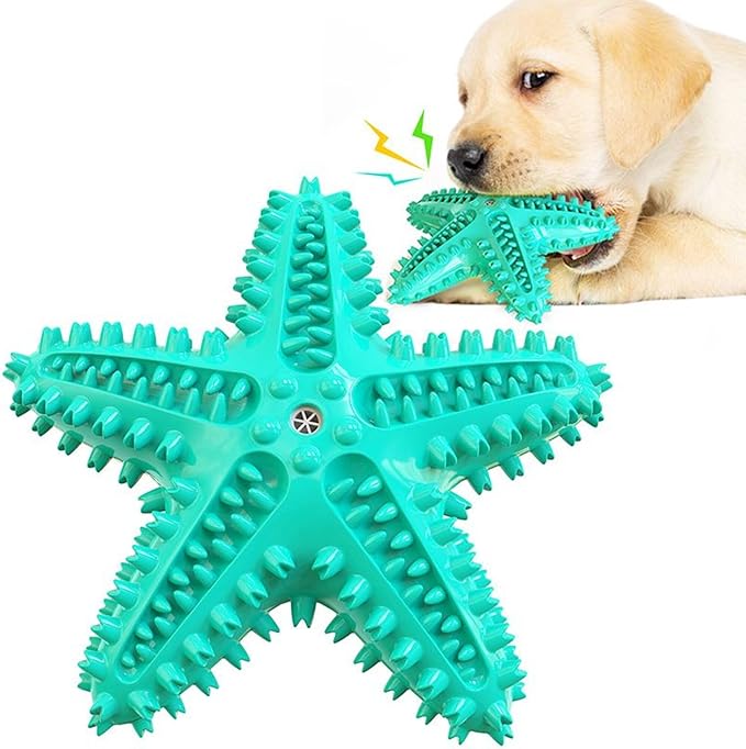 Chew Toy for Dog Toothbrush Stick Dog Toys for Aggressive Chewers Interactive Toys Treats Tough Toy to Keep Them Busy Chew Toys for Small Dogs (Star Toy - Blue)