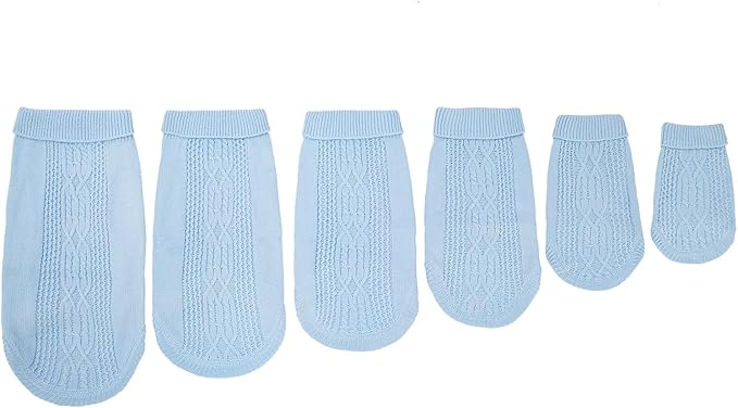Stretchy Cat Sweater - 17 Colors & 6 Sizes | Snug Winter-Ready Knit for Boy/Girl Cats & Kittens(Blue, X-Small)