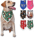 Christmas Dog Bandanas,Reflective Dog Bandana for Night Safety,Adjustable Santa Claus Dog Scarf Triangle Boy and Girl Pet Scarves for Medium Dogs,Green,M