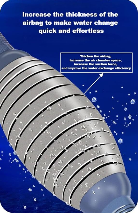 Aquarium Siphon Vacuum Cleaner,9.84 Foot Aquarium Gravel Cleaner kit, Thickened and Reinforced, Adjustable Water Volume, efficient Fish Tank Cleaning Tool, Durable 4-Piece Set