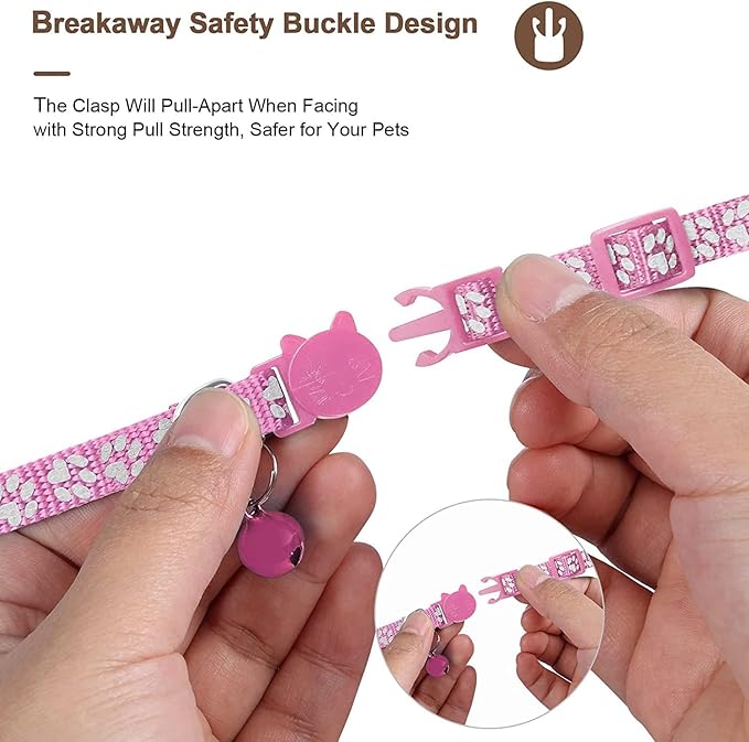 GPS Tracker for Cats, Mini GPS Pet Tracker, IPX8 Waterproof Cat Trackers,No Monthly Fee,Work with Apple Find My(iOS Only),Smart Trackers for Pets-Pink-5