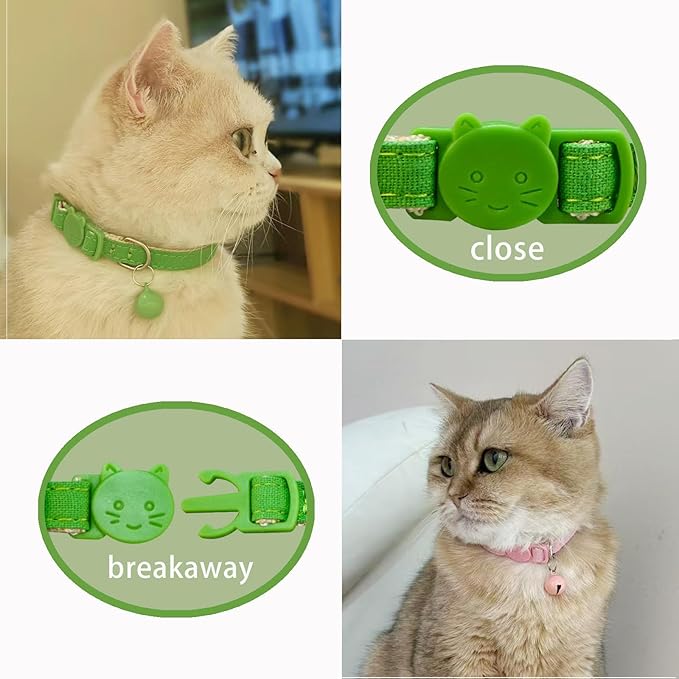 Yizepet Cat Collars with Bells, Breakaway Kitten Collar, Cute Kitty Collar, Pet Supplies Accessories