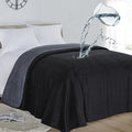 Softan Waterproof 100% Leak Proof Blanket for Baby Adults Pets Dogs Cats, Pee Proof, 3 Layer Protector for Bed, Sofa Couch and Other Furniture, 90"x90", Charcoal | Black, Reversible Lightweight