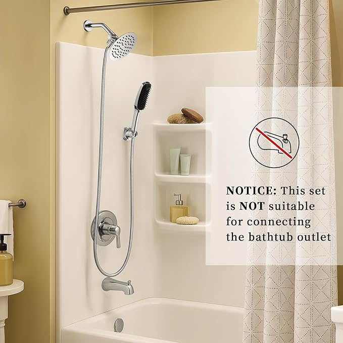 G-Promise 3 Mode Dog Shower Attachment with Pause Mode, Dog shower Sprayer with 78 Inches Stainless Steel Hose, Metal Diverter, Adhesive Holder, for Fast and Easy Dog Bathing and Cleaning(Chrome)