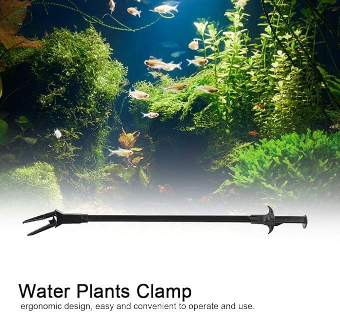 Professional Aquarium Cleaning Tongs, Extra Long Plastic Tweezers, Fish Tank Plant Maintenance Tool