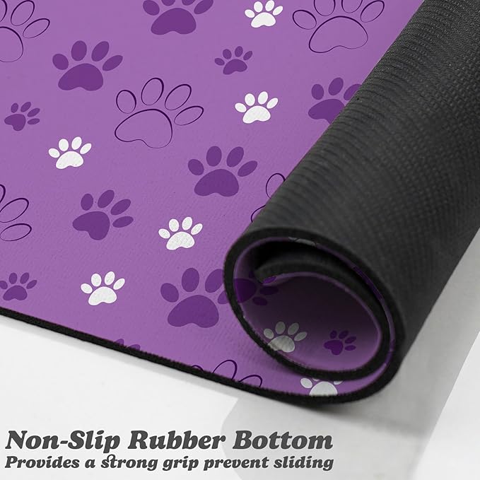 Dog Food Mat, Absorbent Water Bowl Mats Cat Pet Feeding Placemats 17 * 30 inch