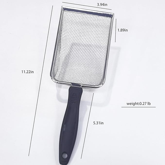 Cat Litter Scoop,Kitty Litter Scoop with Stainless Steel Mesh, 2.8mm Hole Scoop for Cat Litter,Chicken Coop Sand, Beach Sand