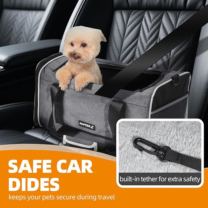 Top Loading Medium Cat Carrier with Privacy Curtain, Soft-Sided Small Pet Travel Crate Vet Visit, Little Puppy Dog Kennel Bag Suitcase Luggage Sleeve, 18x11x11 Inch Grey