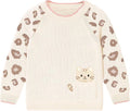 Simplee kids Baby Girl Knit Sweater with Bear in The Pocket Toddler Pullover Sweater Cute Fall Winter Clothes