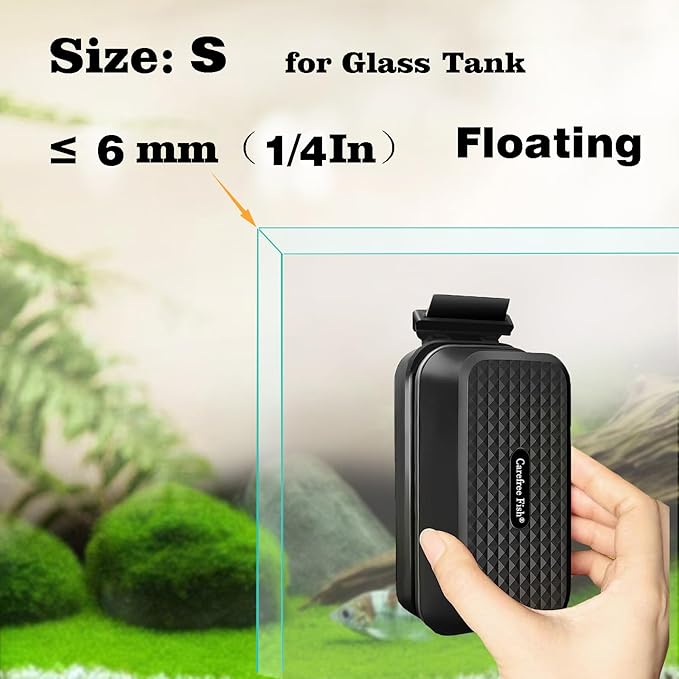 Carefree Fish Aquarium Super Strong Magnetic Cleaner for Glass Fish Tank Magnet Brush with Algae Scrapers Floating