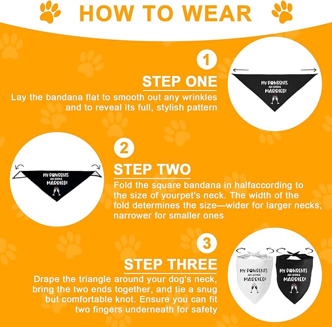Getting Married Pet Dog Bandana, Engagement Announcement Dog Wedding Bandana, Pets Triangle Scarf for Small Medium Large Dogs, Pets Accessories for Dogs Lovers, Bridal Shower Gift,2 Packs