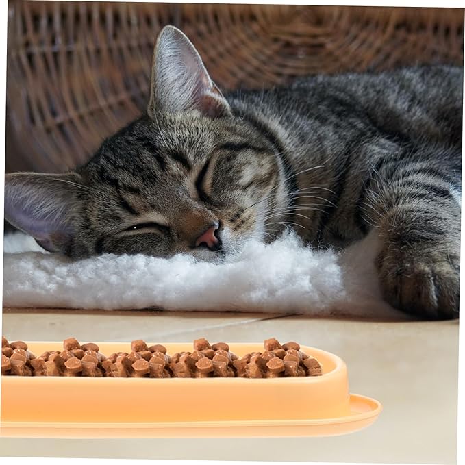 POPETPOP Household Skid Pet Bowl Portable Kitten Bowl for Food and Water Durable Plastic Cat Dish Pet Accessory for Multi