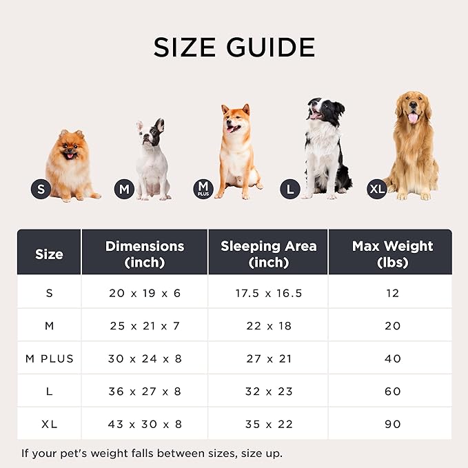 Bedsure ComfyFleece™ Cute Dog Bed for Extra Large Dogs - Washable Furry Puppy Beds, Rectangle Orthopedic XL Pet Beds with Removable Zipper Cover, 43x30x8inches, Camel Brown