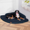 Large Orthopedic Dog Bed with Sides XXXL Dog Beds with Removable Washable Cover Non-Slip Waterproof Pet Bed for Extra Large Dogs - Navy Blue XXXL