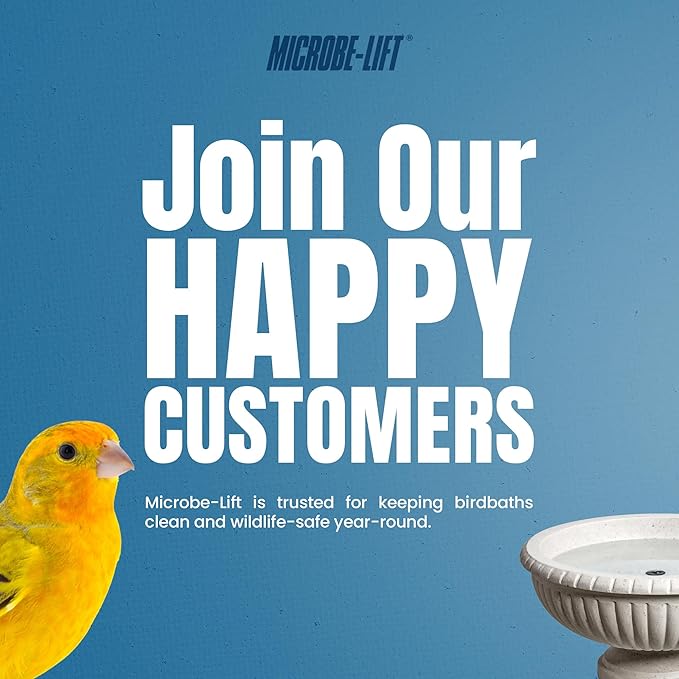 Microbe-Lift Soy-Based Birdbath & Statuary Cleaner – 32 Oz – Safe for Birds – Cleans Garden Statues, Stone, Brick & Sculptures – Natural, Non-Toxic Formula