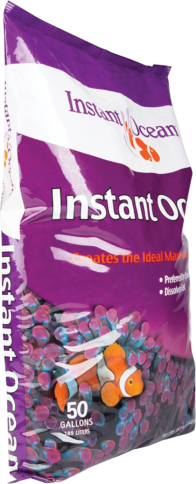 Instant Ocean Sea Salt 50 Gallons, For Marine Aquariums, Fast Dissolving