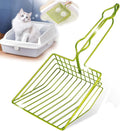 DHXYZZB Cat Litter Scoop, Metal Cat Litter Scooper Kitty Poop Scooper Stand for Litter Box, Fast Sifting Non-Stick Large Cat Poop Sifting cat Scooper