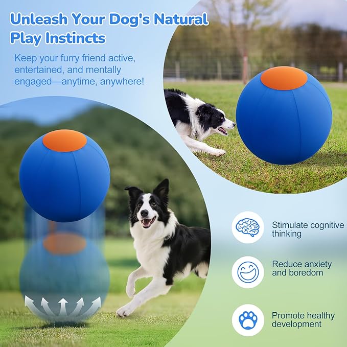 ZIDA 18" Herding Ball for Dogs and Horses - Upgraded Chew Material Dual-Layer Durable Dog Toy Agility Equipment for Australian Shepherds,Cattle,Border Collies,Small/Medieum Breeds