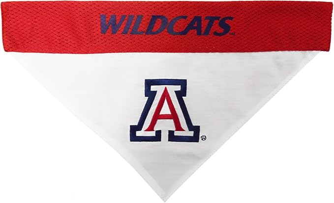 Pets First Collegiate Pet Accessories, Reversible Bandana, Arizona Wildcats, Small/Medium