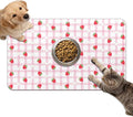 Dog Food Mat for Bowls, Absorbent Quick Dry Dog Cat Mats for Food and Water, Non-Slip Backing Pet Mat Pet Supplies - Strawberry Pattern