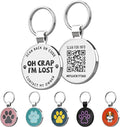 MYLUCKYTAG QR Code Pet ID | Personalized Dog & Cat Collar Tag | Online Profile with Instant Scanned Location Alert Email