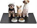 Large Dog Mats for Food and Water, 32"x24" Waterproof Pet Food Mats for Floor Nonslip Silicone Bowl Mats with Raised Edges