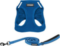 Best Pet Supplies Voyager Step-in Air All Weather Mesh Harness and Reflective Dog 5 ft Leash Combo with Neoprene Handle, for Small, Medium and Large Breed Puppies - Set (Royal Blue), M