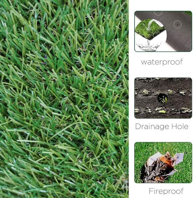 ALTRUISTIC Artificial Grass 15FTX69FT(1035 Square Feet), Realistic Fake Grass Deluxe Turf Synthetic Thick Lawn Pet Turf, 1 3/8” Height, Outdoor Decor, Customized