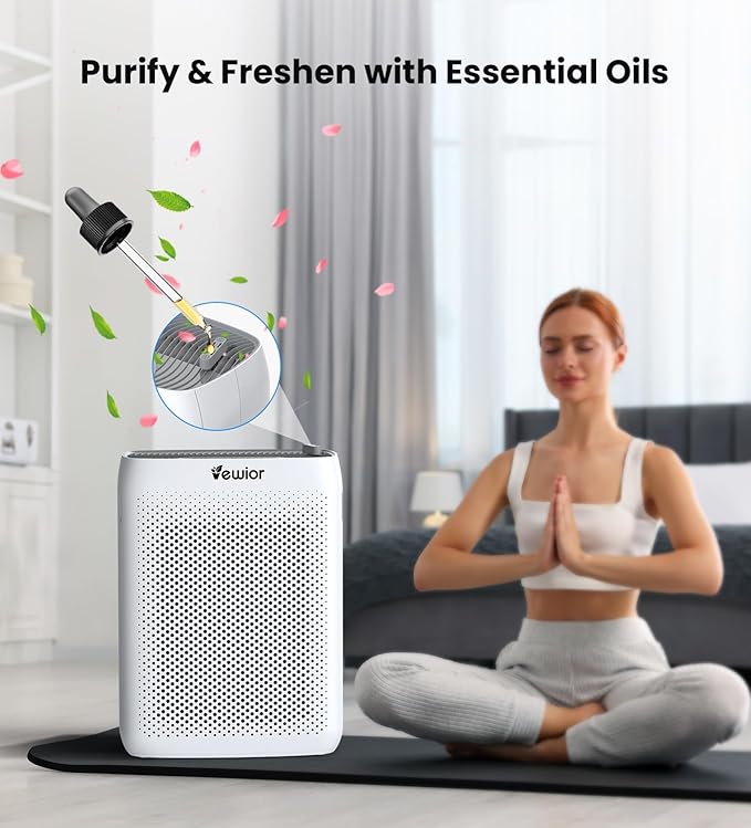 VEWIOR Air Purifiers for Home Large Room Up to 3000Sq.ft, H13 HEPA Air Cleaner with Washable Pre-Filter, PM2.5 Display, Sleep Mode, Timer, Aromatherapy, Auto Mode for Smoke, Pet Hair, Dust Pollen