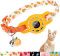 BINGPET AirTag Cat Collar with Bells, Upgraded Safety Elastic Cat Collar with Airtag Cat Collar Holder, Anti-Lost Cat Collars for Girl Boy Cats, Anti-Suffocation Kitty Puppy Collars