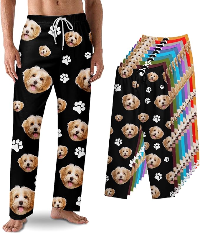 Custom Pajama Pants with Face customized PJ Pants Christmas Valentine gifts for Men Women