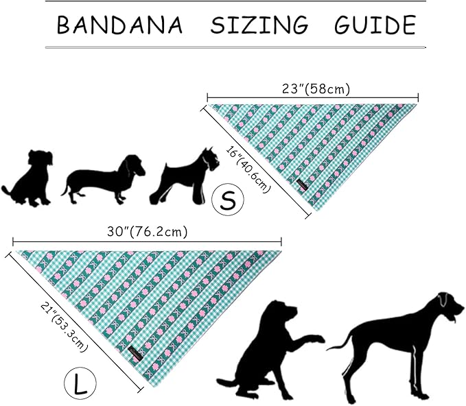 ARING PET St Patrick's Day Dog Bandana, Cute Green Grid Pink Clover Shamrocks Bow Pet Bandanas Scarf Triangle Bibs Handkerchief for Puppy Small Medium Large Boy Girl Dogs-S