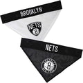 Pets First NBA Reversible Dog Bandana - Brooklyn Nets Home & Away Sports Bandana with Premium Embroidery Logo, Large/X-Large
