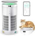 Large Air Purifiers for Home Large Room up to 4200ft², Yaber HEPA Air Purifier for Home Pets, Auto Mode PM2.5 VOC Monitor with Lights, APP Smart Air Cleaner for Pet Hair Odor Pollen Smoke Dust