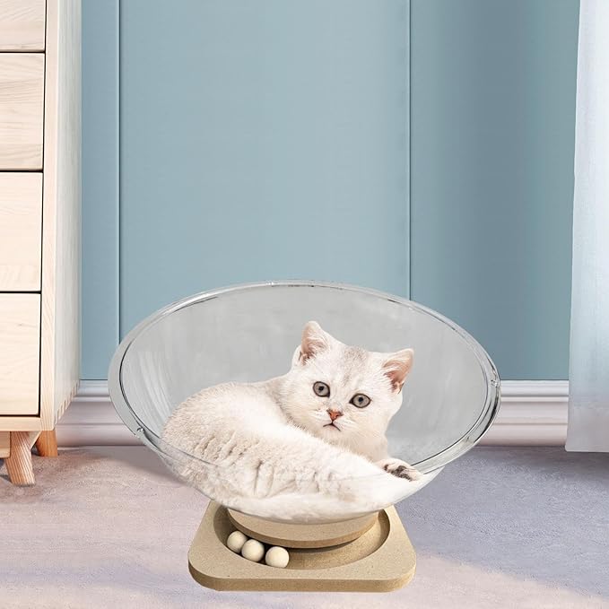 Space Capsule Cat Bed Cat Furniture Universal Easy Cleaning Activity Centre Pet Accessories Cat Nest for Rabbits Puppy Bunny, 42cm