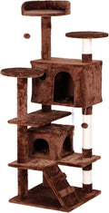 Nova Microdermabrasion 54 in Cat Tree Tower for Indoor Cats Multi-Level Cat Condo Cat Bed Furniture with Scratching Post Kittens Activity Center
