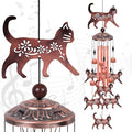 Outdoor Cat Wind Chimes, Gifts for Mom & Grandma & Woman & Family & Neighbor, Cats Decoration for Home,Garden,Balconies,Room,Patio,Indoor, Mobile Wind Catcher, Memorial Windchime, Blessing Wind Bells
