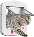 HIDROSIL Cat Door, Pet Door with Collar Sensor, C at Door with Magnetic Keys and 2 Sensor Keys, White Frame 11.5 x 9 x 1.5 inches