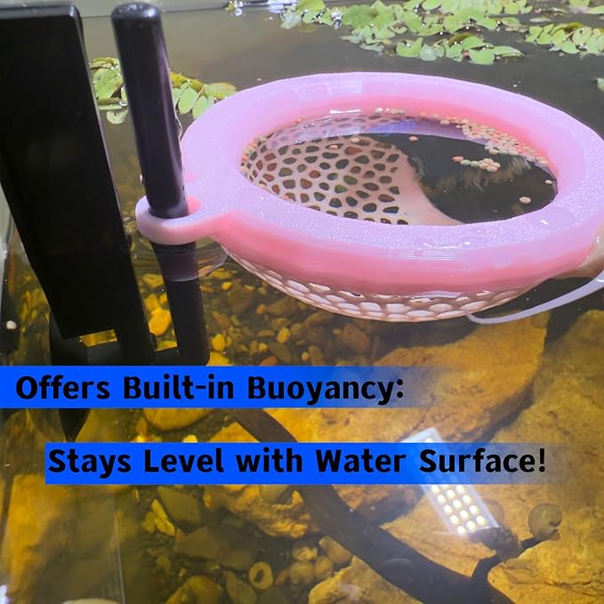 Fish Tank Floating Betta Hide，Betta or Shrimp Burrows and Hammock, Fish and Shrimp Feeder，Multifunctional Aquarium Accessories，Anchorable Location (Pink)