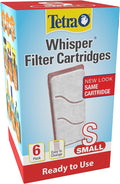Tetra Filter Aquarium Cartidges, Removes Odors and Discoloration, Ready to Use, Small Whisper Filters, 6 Count