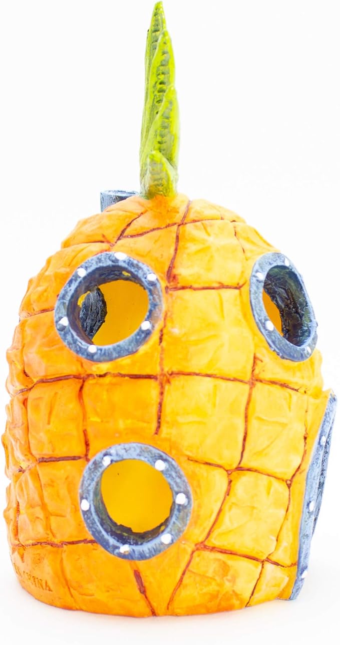 Penn-Plax Spongebob Squarepants Officially Licensed Aquarium Ornament – Spongebob’s Pineapple House – Medium