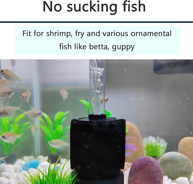 AQUANEAT 3 Pack Aquarium Bio Sponge Filter Breeding Fry Betta Shrimp Nano Fish Tank (Small up to 10Gal)