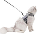 Tactical Kitty Harness and Leash for Walking Escape Proof Breathable Mesh Fabric, City Camo, X-Small, Adjustable Cat Walking Jackets, Padded Stylish Cat Vest