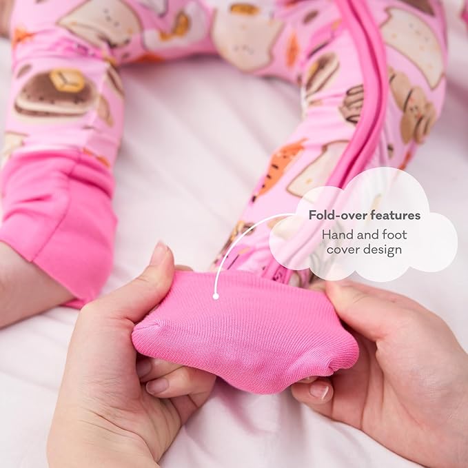 pureborn Baby Infant Boys Girls Sleeper Snug Fit Viscose from Bamboo Pajamas Zipper Pjs 0-24 Months