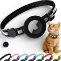 AirTag Cat Collar Breakaway – Reflective Kitten Collar with Holder for Apple AirTag, Bell, Adjustable Lightweight Nylon for Boy & Girl Cats (Fits 8.66–13.78 in)