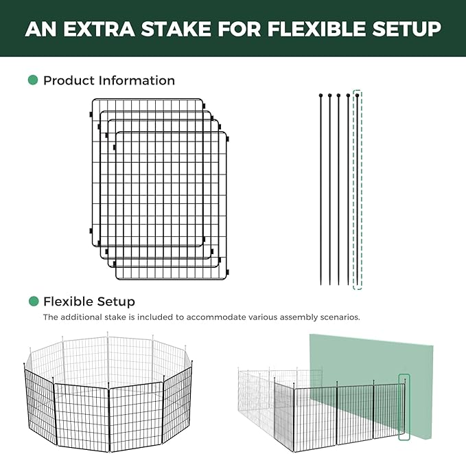 FXW MiniPaws Unleashed Dog Playpen, Expandable & Portable Design for Yard, RV Camping and Indoor Use, for Small and Medium Dogs, 32-inch 4 Panels