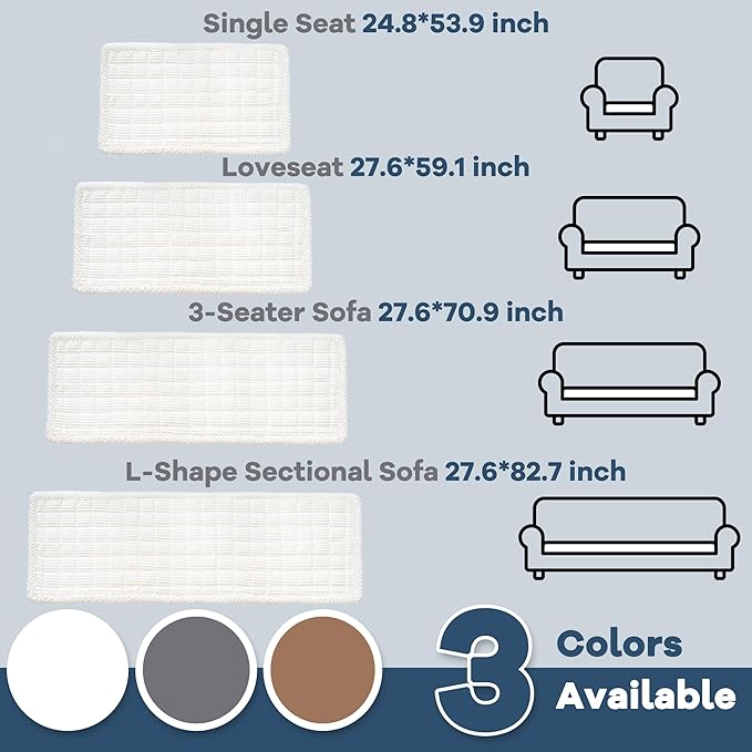 Washable Dog Couch Cover Protector, Non Slip Dog Bed Mat Machine Washable Large Blanket for Dogs, Pet Couches Covers for Sofa (Cream, 27.6 * 82.7 '')