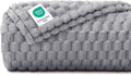 Luciphia Soft 300GSM Fleece Pet Blanket for Small Medium Large Dogs Washable 3D Textured Flannel Cat Puppy Decorative Furniture Protector Throw Durable Grey, XL(57''x40'')